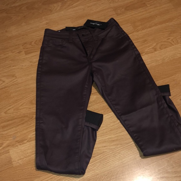 Mavi "Tess" Faux Leather Skinny Jeans - Bordeux - Picture 2 of 4